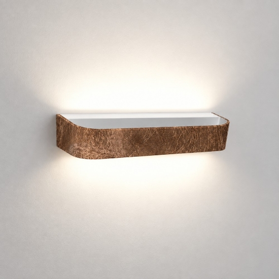 Applique led 20w cct 3000k 4000k dimmerabile da parete moderna foglia rame