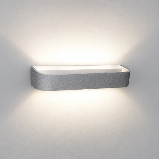 Applique da parete led 20w cct 3000k 4000k dimmerabile moderna grigio perla