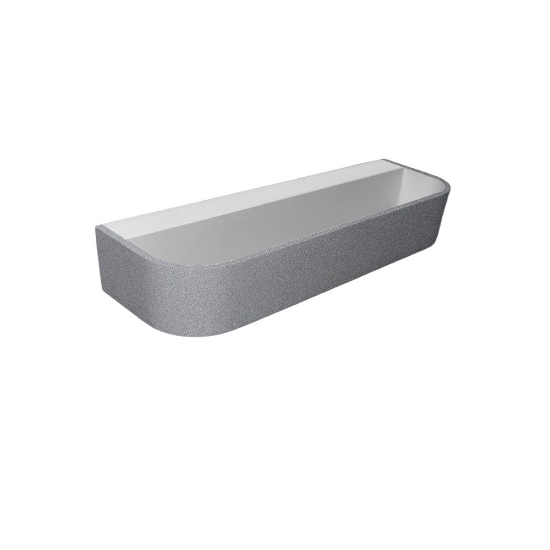 Applique da parete led 20w cct 3000k 4000k dimmerabile moderna grigio perla