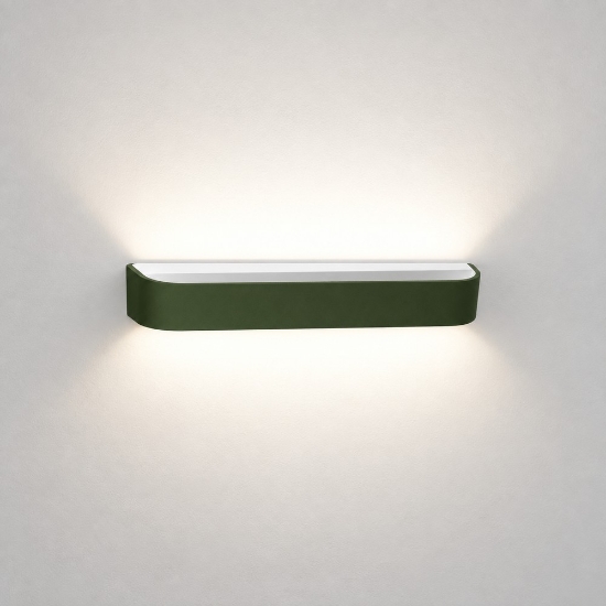 Applique led 20w cct 3000k 4000k da parete moderna verde oliva dimmerabile 32cm