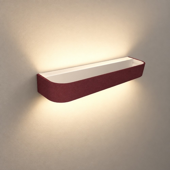 Applique led 30w cct 3000k 4000k dimmerabile da parete moderna bordeaux