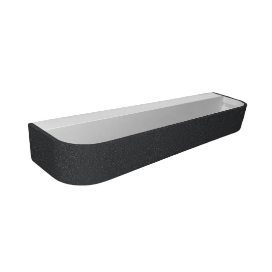 Applique moderna antracite da parete led 30w cct 3000k 4000k 42cm dimmerabile