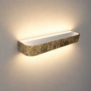 Applique led 30w cct 3000k 4000k dimmerabile moderna da parete foglia oro