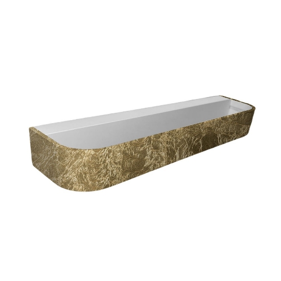 Applique led 30w cct 3000k 4000k dimmerabile moderna da parete foglia oro