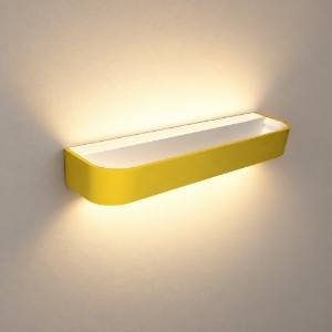 Applique da parete moderna giallo girasole led 30w cct 3000k 4000k dimmerabile