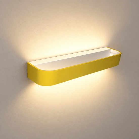 Applique da parete moderna giallo girasole led 30w cct 3000k 4000k dimmerabile