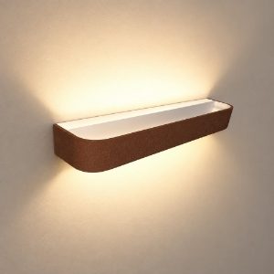 Applique led 30w cct 3000k 4000k dimmerabile moderna da parete rame opaco