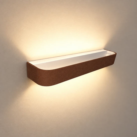 Applique led 30w cct 3000k 4000k dimmerabile moderna da parete rame opaco