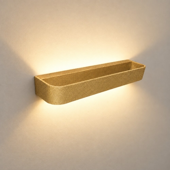 Applique moderna da parete oro opaco led 30w cct 3000k 4000k dimmerabile