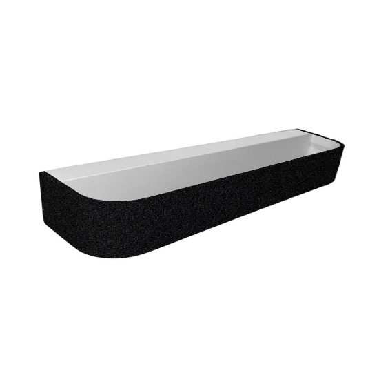 Applique moderna nera da parete led 30w cct 3000k 4000k dimmerabile 42cm