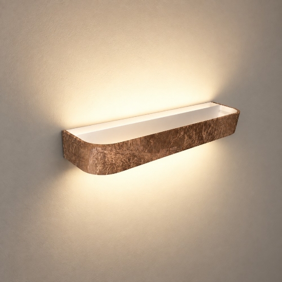 Applique led 30w cct 3000k 4000k dimmerabile da parete moderna foglia rame