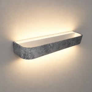 Applique moderna da parete foglia argento led 30w cct 3000k 4000k dimmerabile