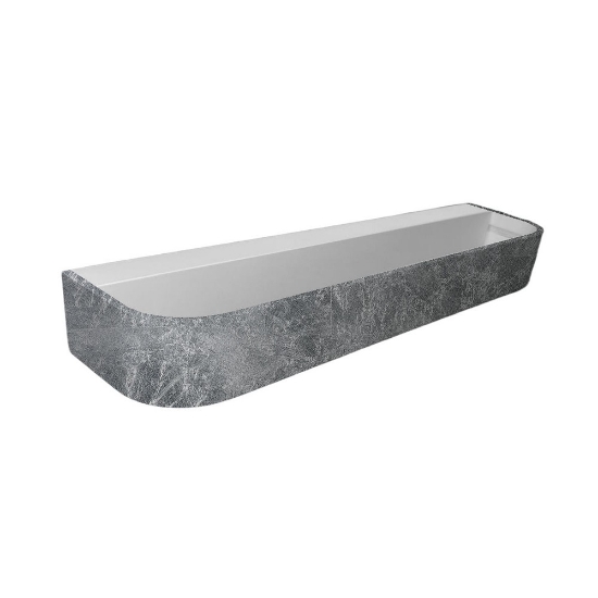 Applique moderna da parete foglia argento led 30w cct 3000k 4000k dimmerabile
