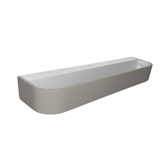 Applique led 30w cct 3000k 4000k dimmerabile moderna da parete tortora 42cm