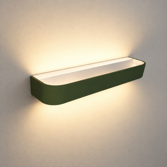 Applique led 30w cct 3000k 4000k dimmerabile da parete moderna verde oliva