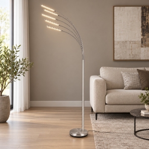 Lampada da terra design moderno led 3.5w 3000k ad arco dimmerabile