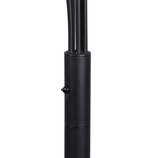 Piantana ad arco design moderno nero opaco led 3.5w 3000k dimmerabile