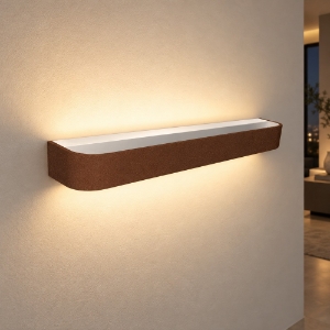 Applique led 50w cct 3000k 4000k 52cm moderna da parete rame opaco