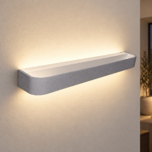 Applique da parete led 50w cct 3000k 4000k moderna grigio perla 52cm