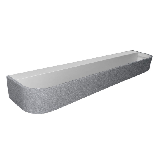 Applique da parete led 50w cct 3000k 4000k moderna grigio perla 52cm