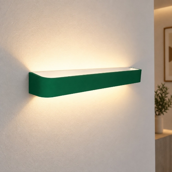 Applique da parete moderna verde bosco led 50w cct 3000k 4000k 52cm
