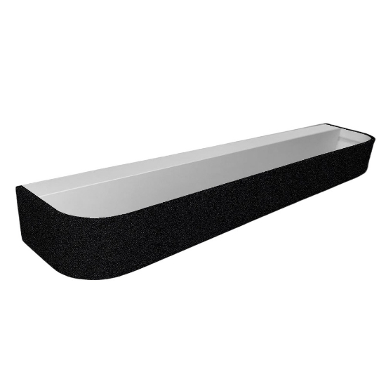 Applique moderna nera da parete led 38w cct 3000k 4000k 52cm