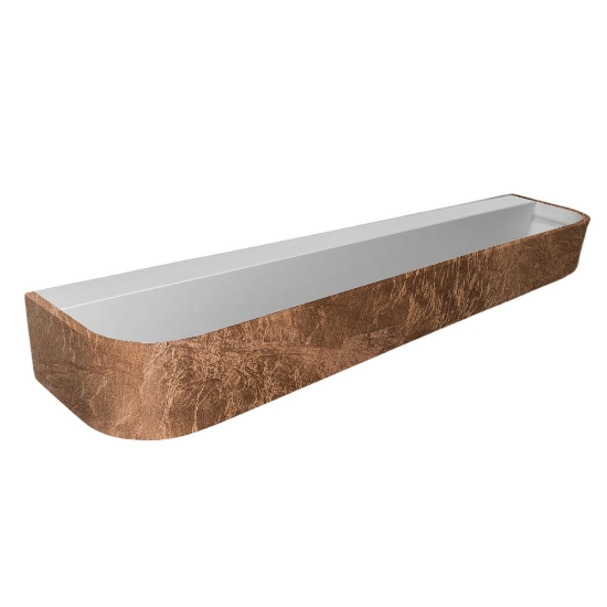 Applique led 38w cct 3000k 4000k dimmerabile 52cm da parete moderna foglia rame