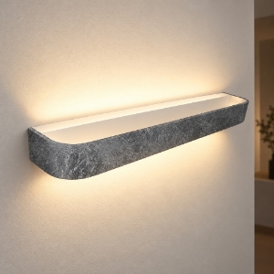 Applique moderna da parete foglia argento led 38w cct 3000k 4000k dimmerabile