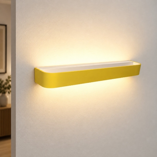 Applique da parete moderna giallo girasole led 50w cct 3000k 4000k 52cm