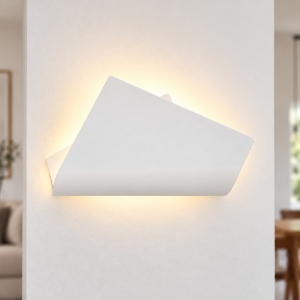 Applique da parete moderna bianca led 20w cct 3000k 4000k 37cm