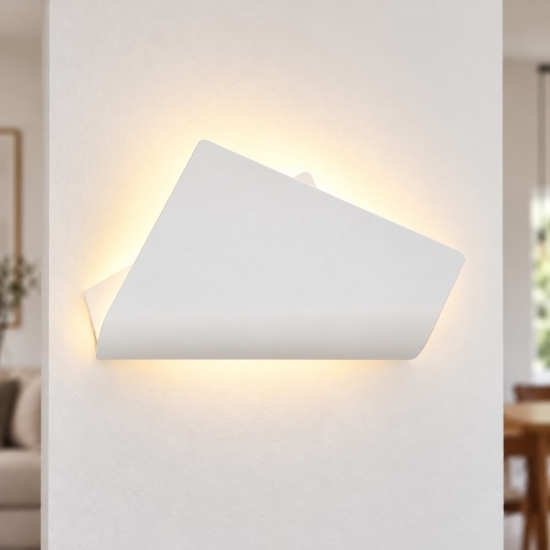 Applique da parete moderna bianca led 20w cct 3000k 4000k 37cm