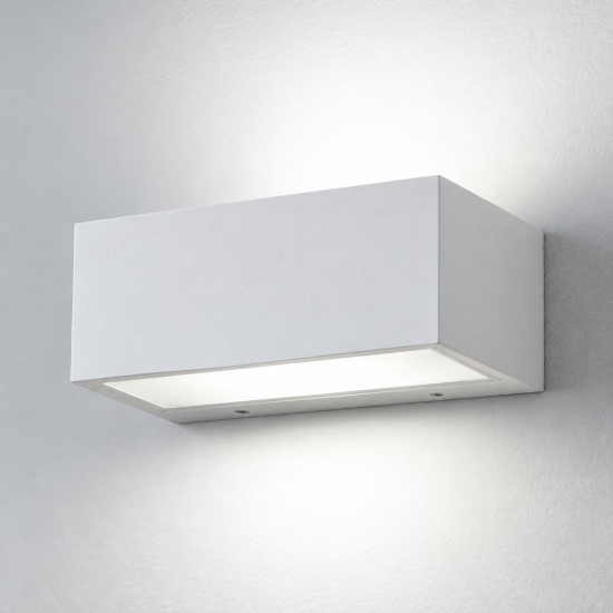 Perenz step applique da esterno bianca rettangolare ip54