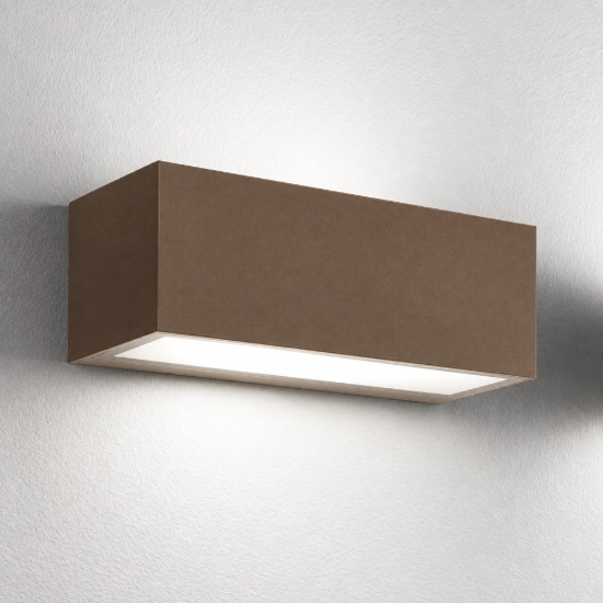 Perenz step applique corten da esterno rettangolare biemissione ip54