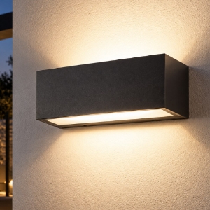 Perenz step applique moderna rettangolare antracite da esterno ip54 30cm