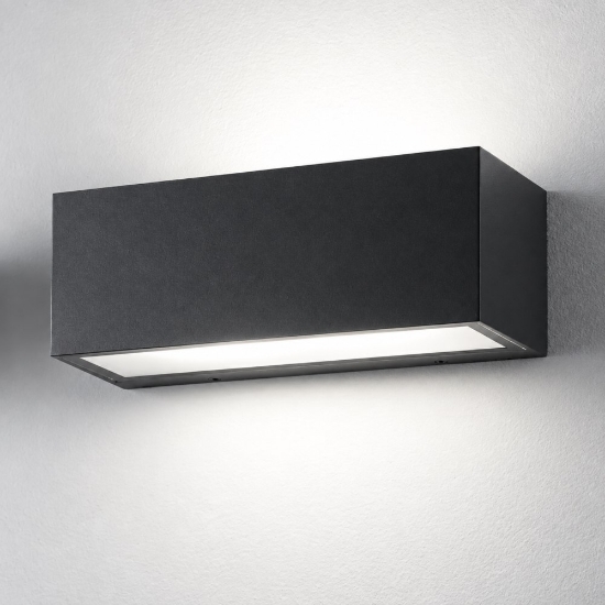 Perenz step applique moderna rettangolare antracite da esterno ip54 30cm