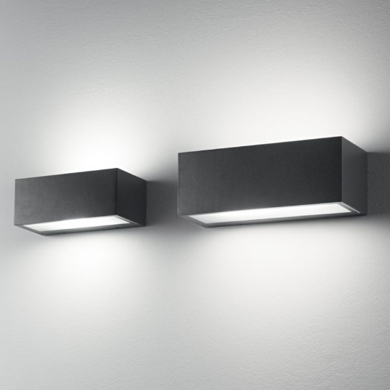 Perenz step applique moderna rettangolare antracite da esterno ip54 30cm