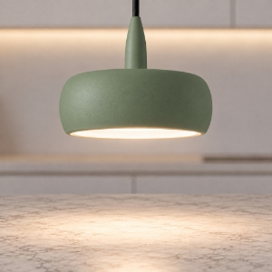 Lampada a sospensione led 10w 3000k moderna per sala da pranzo verde salvia