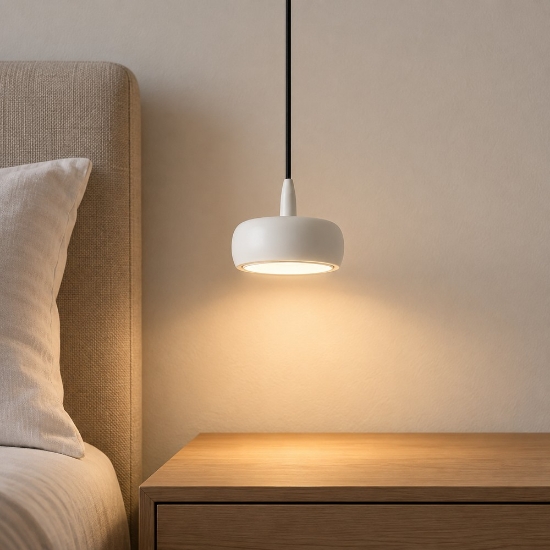 Lampada a sospensione led 10w 3000k moderna bianca per sala da pranzo