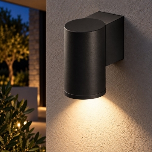 Perenz quarondo applique cilindro antracite da esterno ip65