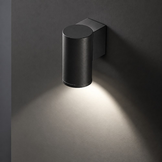 Perenz quarondo applique cilindro antracite da esterno ip65