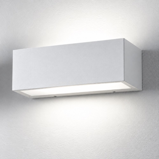 Perenz step applique rettangolare da esterno balcone bianca ip54