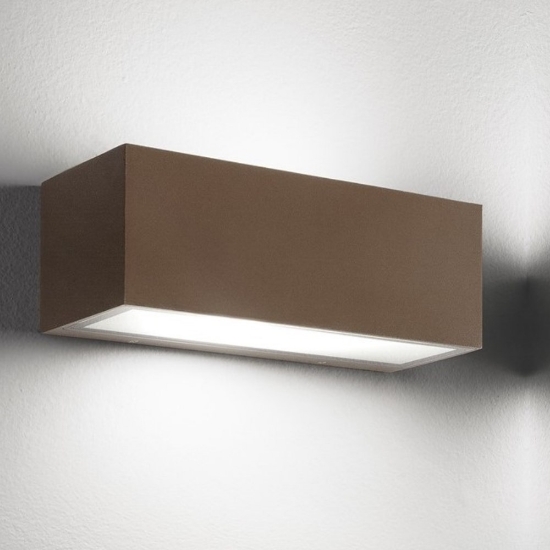 Perenz step applique rettangolare da esterno corten ip54