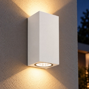 Applique da esterno moderna bianca ip65 17cm