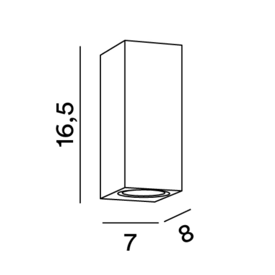 Applique da esterno moderna bianca ip65 17cm