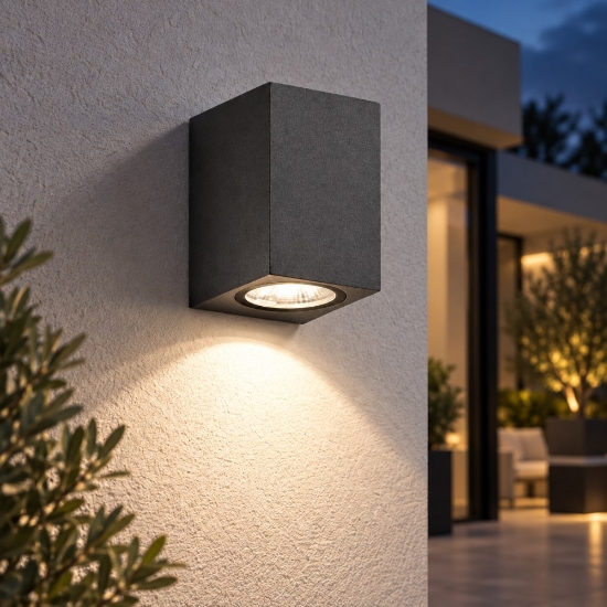 Perenz monolite applique da esterno parallelepipedo antracite ip65