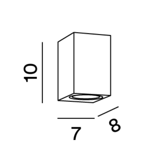Perenz monolite applique da esterno parallelepipedo antracite ip65