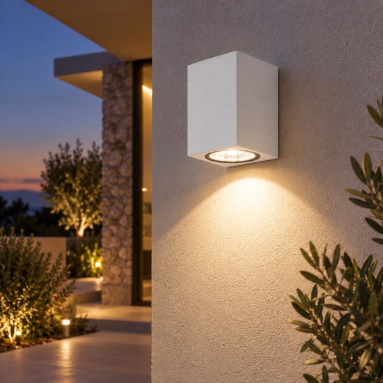 Perenz monolite applique da esterno moderna bianco ip65