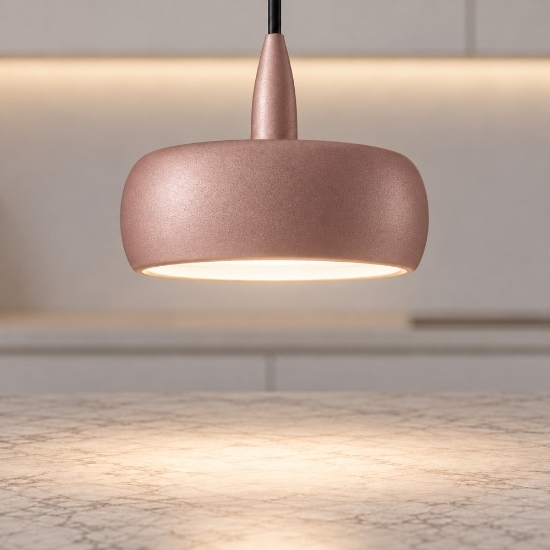 Lampada led 10w 3000k moderna a sospensione oro rosato per comodini camera da letto