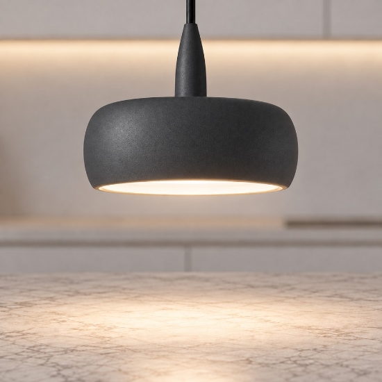 Lampada moderna antracite per sala da pranzo a sospensione led 10w 3000k