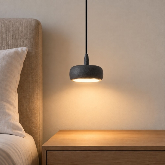 Lampada moderna antracite per sala da pranzo a sospensione led 10w 3000k